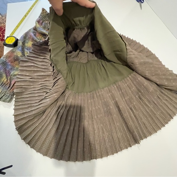 Anthropologie Current Air Metallic One Sleeve Dress Sz L - Picture 8 of 16